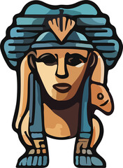 egyptian artifacts design illustration isolated on transparent background
