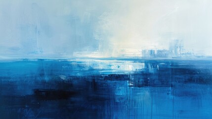 Abstract Blue Ocean Artwork