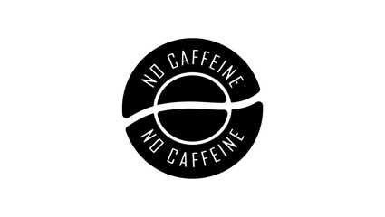 no caffeine sign, black isolated silhouette