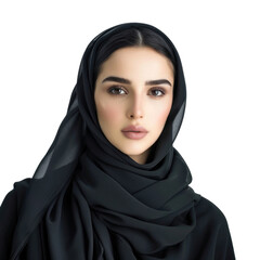 Naklejka premium arab beautiful female model transparent background