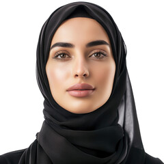 Naklejka premium arab beautiful female model transparent background