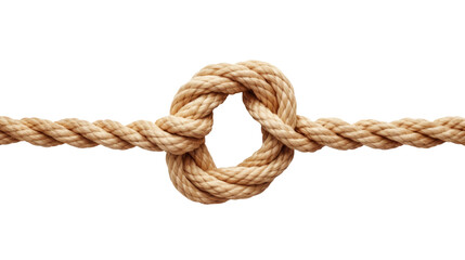Rope knot isolated on transparent and white background - obrazy, fototapety, plakaty