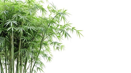 Fototapeta na wymiar Bamboo. Isolated tree on white background. Images of high resolution bamboo tree