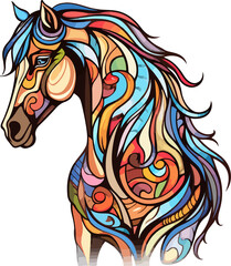 Obraz na płótnie Canvas horse design illustration isolated on transparent background 
