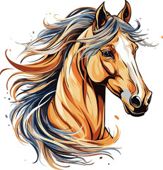 horse design illustration isolated on transparent background

