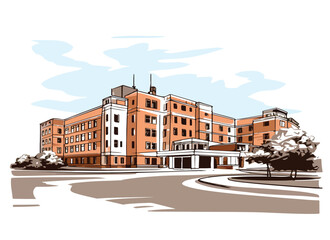 hospital vector design illustration
