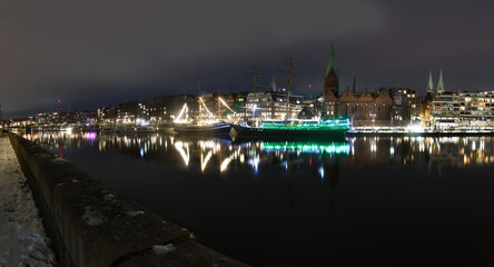 Panoramic view of the city of Bremen, Germany