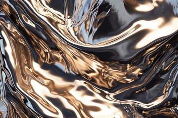 Abstract Liquid Gold Swirls