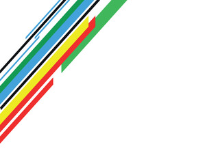 Curved colored lines on a white background.