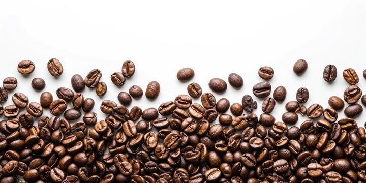 coffee beans isolated on white background © David Kreuzberg