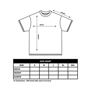 Short sleeve t shirt Size Chart. technical drawing fashion flat sketch vector illustration
