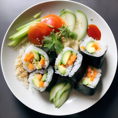 rice roll gimbap Generative AI