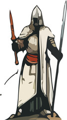 Fototapeta premium knight design illustration isolated on transparent background
