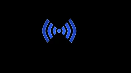 Foto op Plexiglas Neon Radio tower icon. Transmitter Icon. Tower signal icon illustration logo template for many purpose. cell signal or radio network antenna line art icon. neon tower icon on black background. © MstHazera