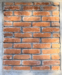 Red aged brick wall