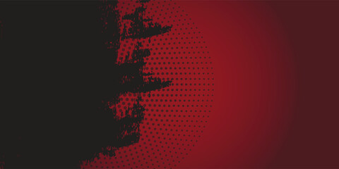Grunge texture effect background. Distressed rough dark abstract texture. Black isolated on red. Vintage style decoration concept graphic design element for banner, flyer, card or brochure cover