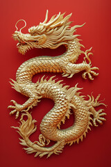 Sculpture of Chinese dragons.