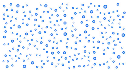 Beautiful blue-white bubbles flash like fireflies under bright lights