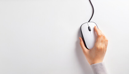 マウスを握っている手元