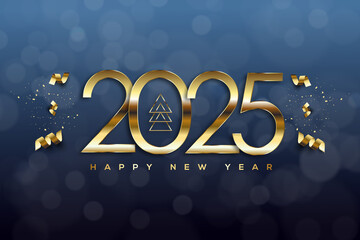 2025 Happy New Year Greeting Card