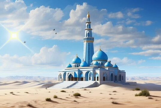mosque blue