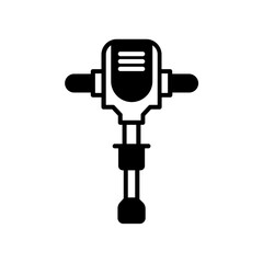 Jackhammer icon. black fill icon