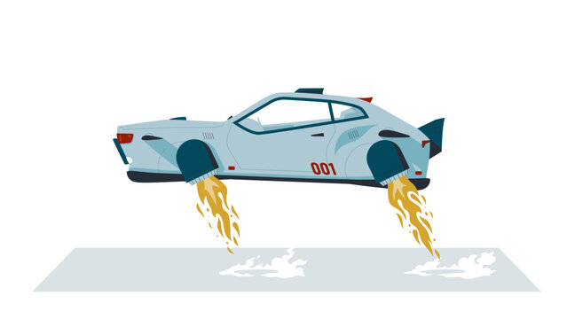 Hover car illustration | Car illustration, Flying car, Cool car drawings