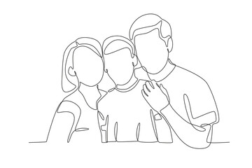 Family photo of a family with an only child