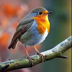 Bright birds in nature. Bright colorful birds in the forest, on a tree, on a branch. Nature. Wallpaper.