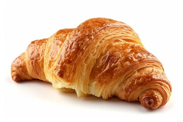 Fresh croissant on a white background. Isolated