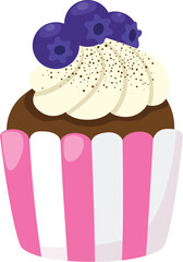 illustration of isolated cupcake vector