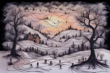 spooky winter landscape