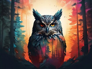 Colorful night owl