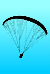 paracaidas, vector, parapente, figuras, entrenamiento, pegatina, salto en paracaidas, paracaidistas