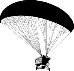 paracaidas, vector, parapente, figuras, entrenamiento, pegatina, salto en paracaidas, paracaidistas