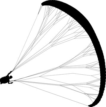 paracaidas, vector, parapente, figuras, entrenamiento, pegatina, salto en paracaidas, paracaidistas