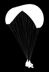 paracaídas, cielo, parapente, deporte, parapente