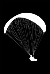 paracaidas, vector, parapente, figuras, entrenamiento, pegatina, salto en paracaidas, paracaidistas