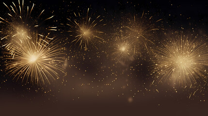 Obraz premium Beautiful creative holiday background with fireworks and sparkles