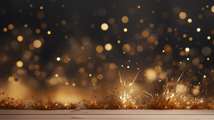 Fototapeta premium Beautiful creative holiday background with fireworks and sparkles