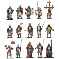 Naklejka premium knight vector design illustration isolated on white background