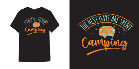 The best days are spent camping t-shirt design bundle, Camping Svg Bundle, Camping typography vector, Camping Quote design, Funny Camping Quotes typography, Camping vector, Holiday vector
