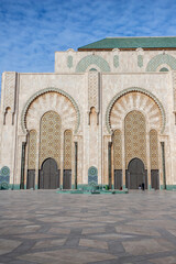 Fototapeta na wymiar Hassan II Mosque in Casablanca Morocco