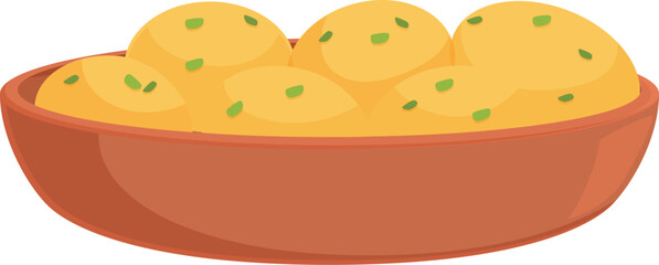 Belarus potato food icon cartoon vector. Cuisine dish. Europe chart