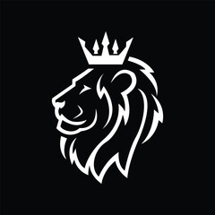 lion king logo design vector