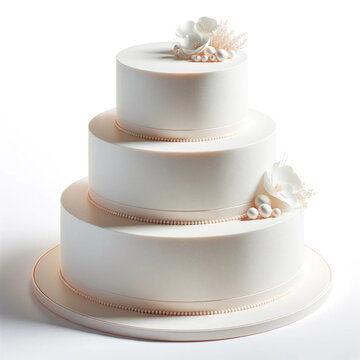 wedding cake isolated on a white background. studio photo.