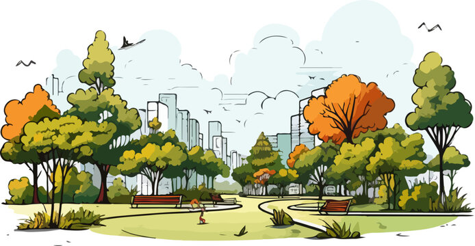 park vector design illustration