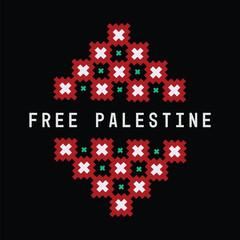 Free Palestine banner graphic poster vector