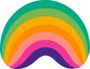 Obraz premium rainbow design illustration isolated on transparent background 