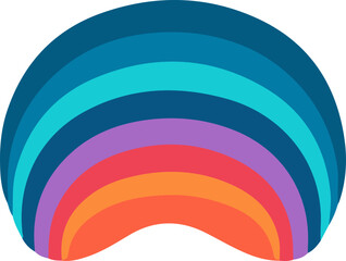 Obraz premium rainbow vector design illustration isolated on transparent background 